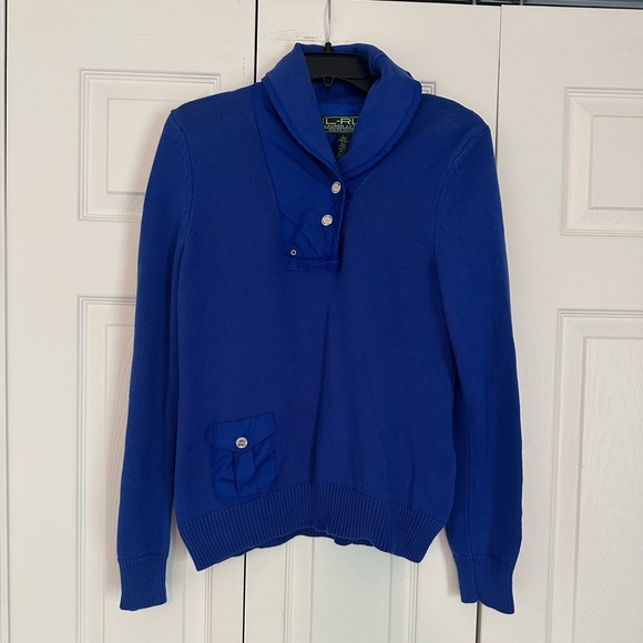 Ralph Lauren Sweaters - Ralph Lauren Blue Cowl Neck Sweater